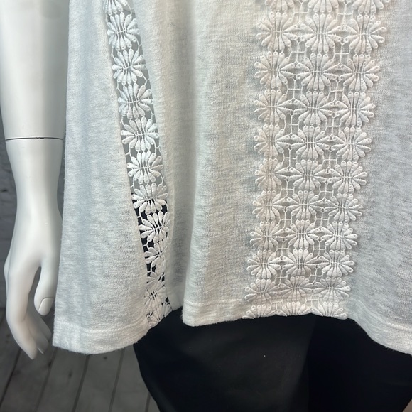 JM Collection White Slub Knit Crochet Top Plus Size XXL - Picture 7 of 7